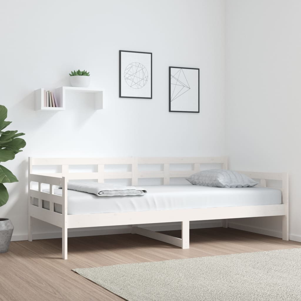 Dagbädd vit massiv furu 90x190 cm