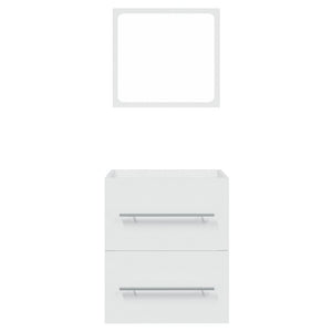 Badrumsskåp med spegel brun ek 41x38,5x48 cm