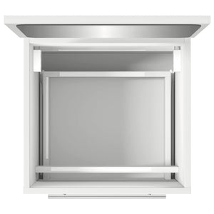 Badrumsskåp med spegel brun ek 41x38,5x48 cm