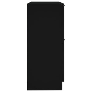 Förvaringsskåp 2 st svart 30x30x70 cm konstruerat trä