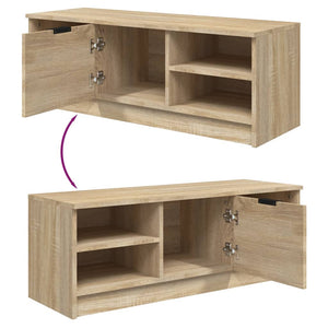 Tv-bänk sonoma-ek 102x35,5x36,5 cm konstruerat trä