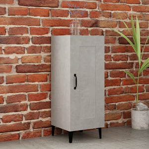 Skåp betonggrå 34,5x34x90 cm konstruerat trä