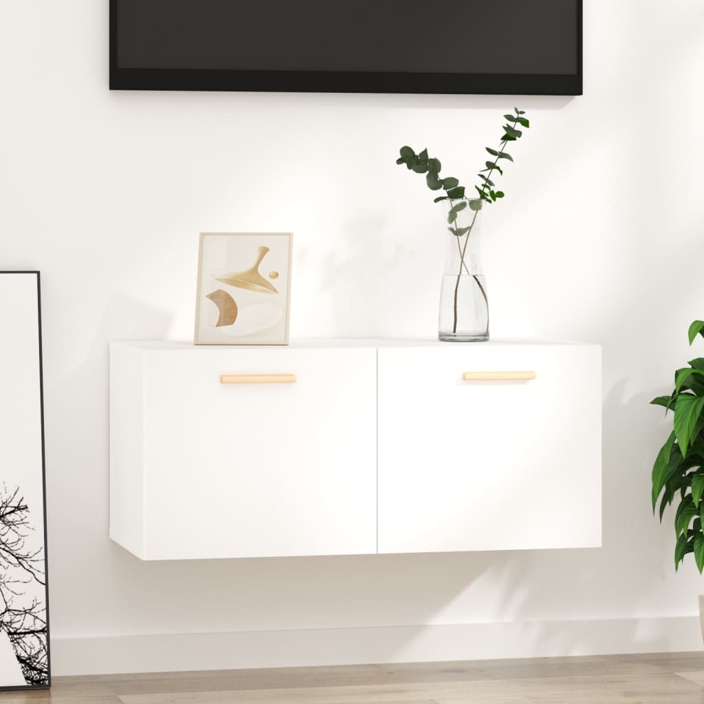 Väggskåp vit 80x35x36,5 cm konstruerat trä