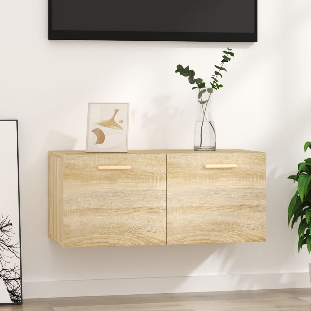 Väggskåp sonoma-ek 80x35x36,5 cm konstruerat trä