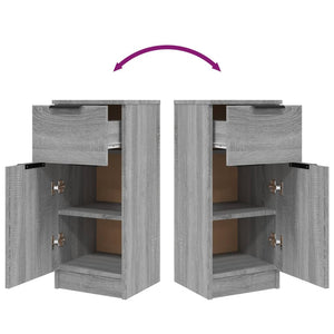 Byrå grå sonoma 30x30x70 cm konstruerat trä