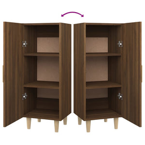 Skänk brun ek 34,5x34x90 cm konstruerat trä