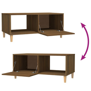 Soffbord brun ek 89,5x50x40 cm konstruerat trä