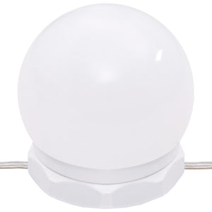 Sminkbord med LED brun ek 74,5x40x141 cm