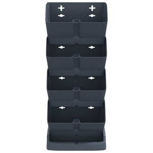 Vertikal trädgård 4 krukor antracit polypropylen