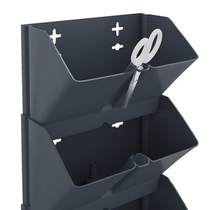 Vertikal trädgård 4 krukor antracit polypropylen