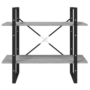 Bokhylla 5 hyllor grå sonoma 80x30x175 cm konstruerat trä