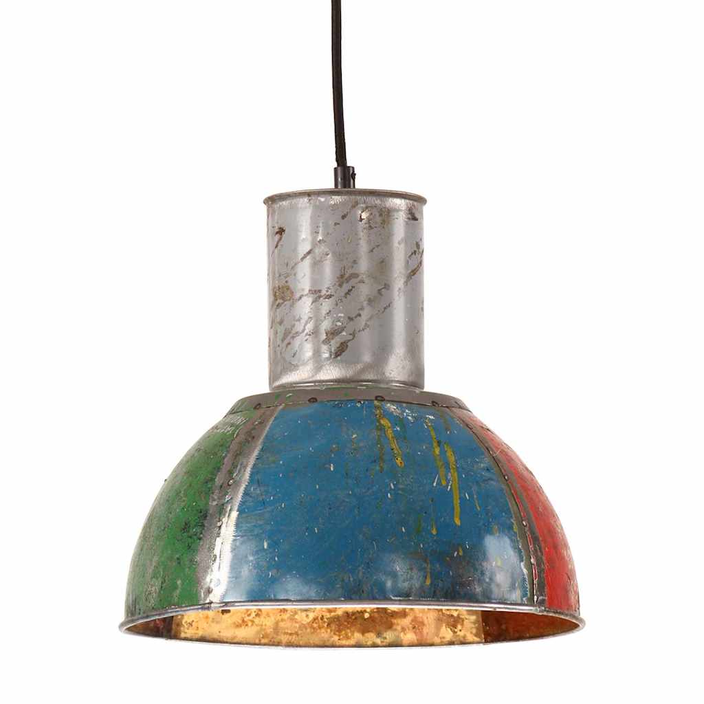 Hänglampa industriell 25 W flerfärgad rund 28,5 cm E27