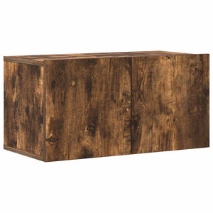 Tv-skåp 4 delar Rökfärgad ek konstruerat trä