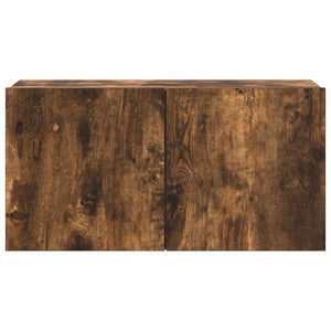 Tv-skåp 4 delar Rökfärgad ek konstruerat trä