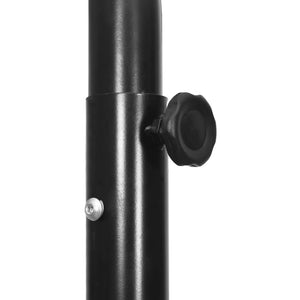 Basketkorg med stativ svart 237-307 cm polyeten