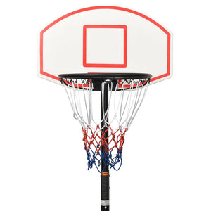 Basketkorg med stativ vit 216-250 cm polyeten