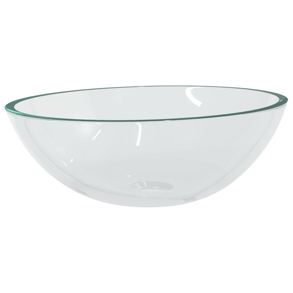 Handfat glas 50x37x14 cm transparent