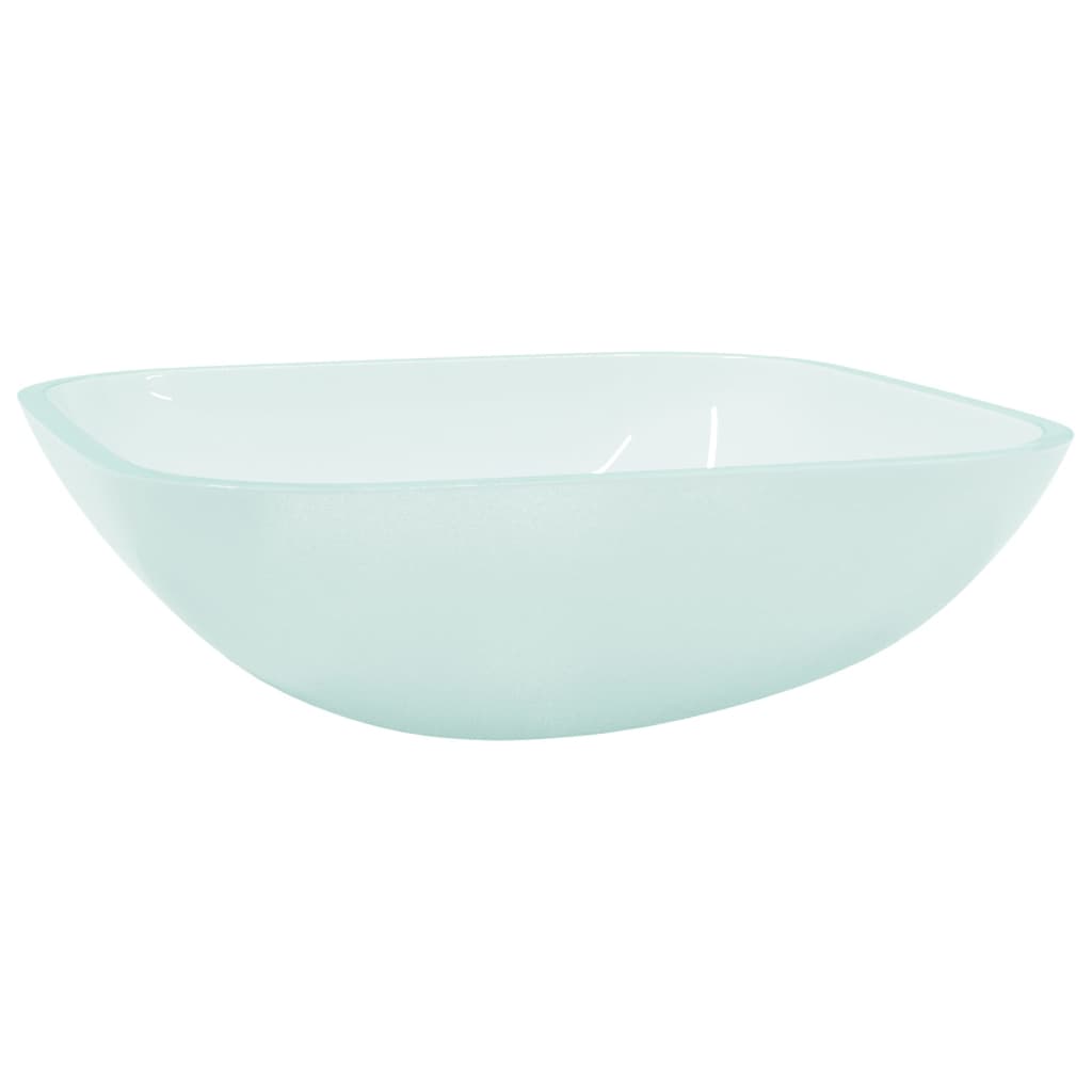 Handfat glas 42x42x14 cm frostat