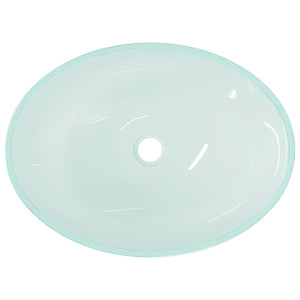 Handfat glas 50x37x14 cm frostat