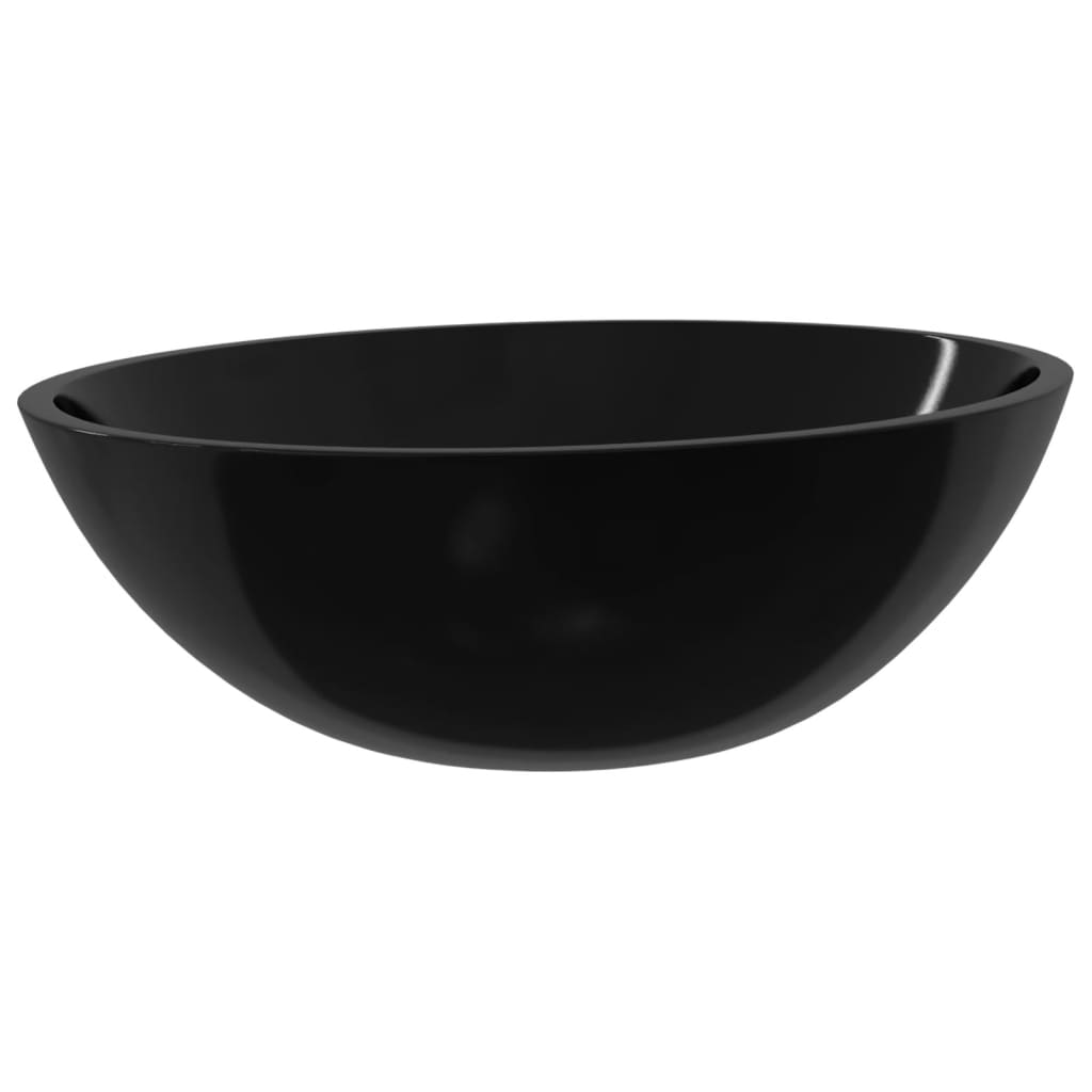 Handfat glas 50x37x14 cm svart