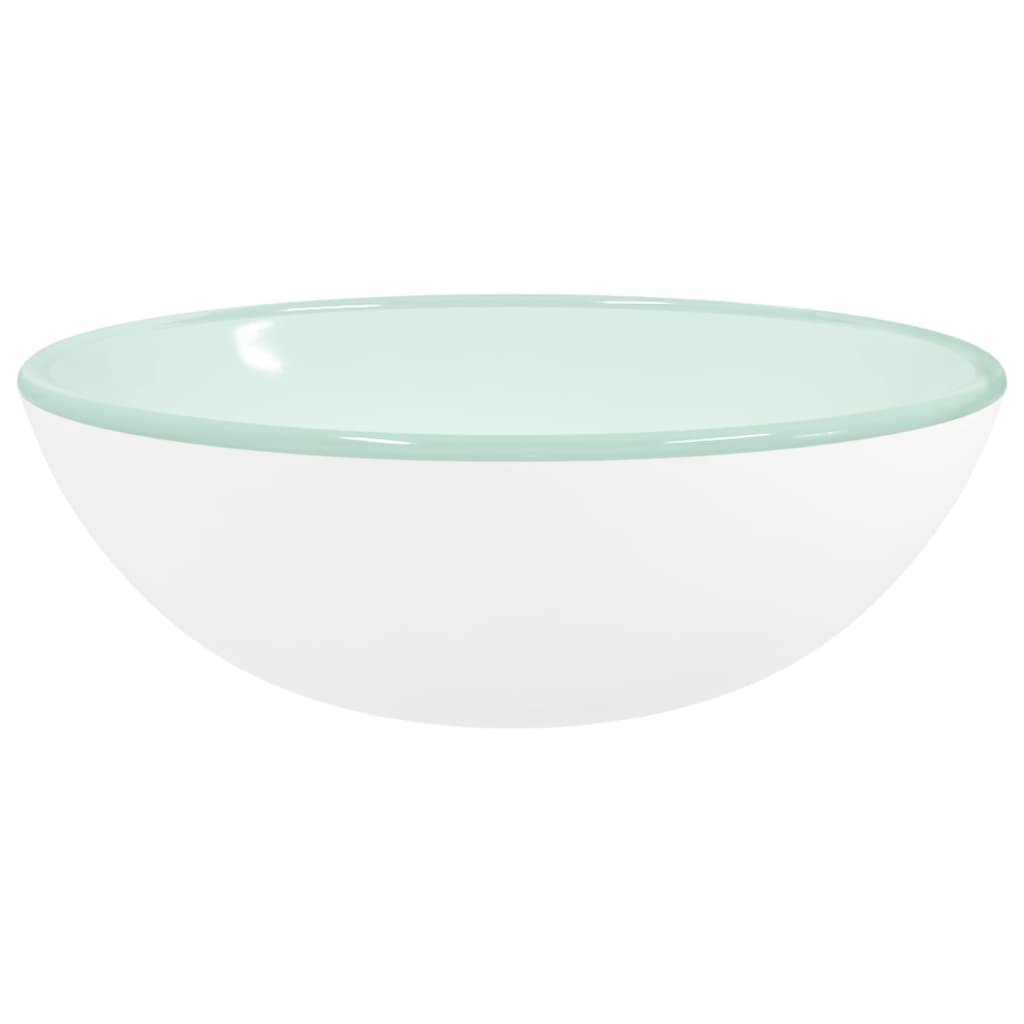 Handfat härdat glas 35x12 cm vit
