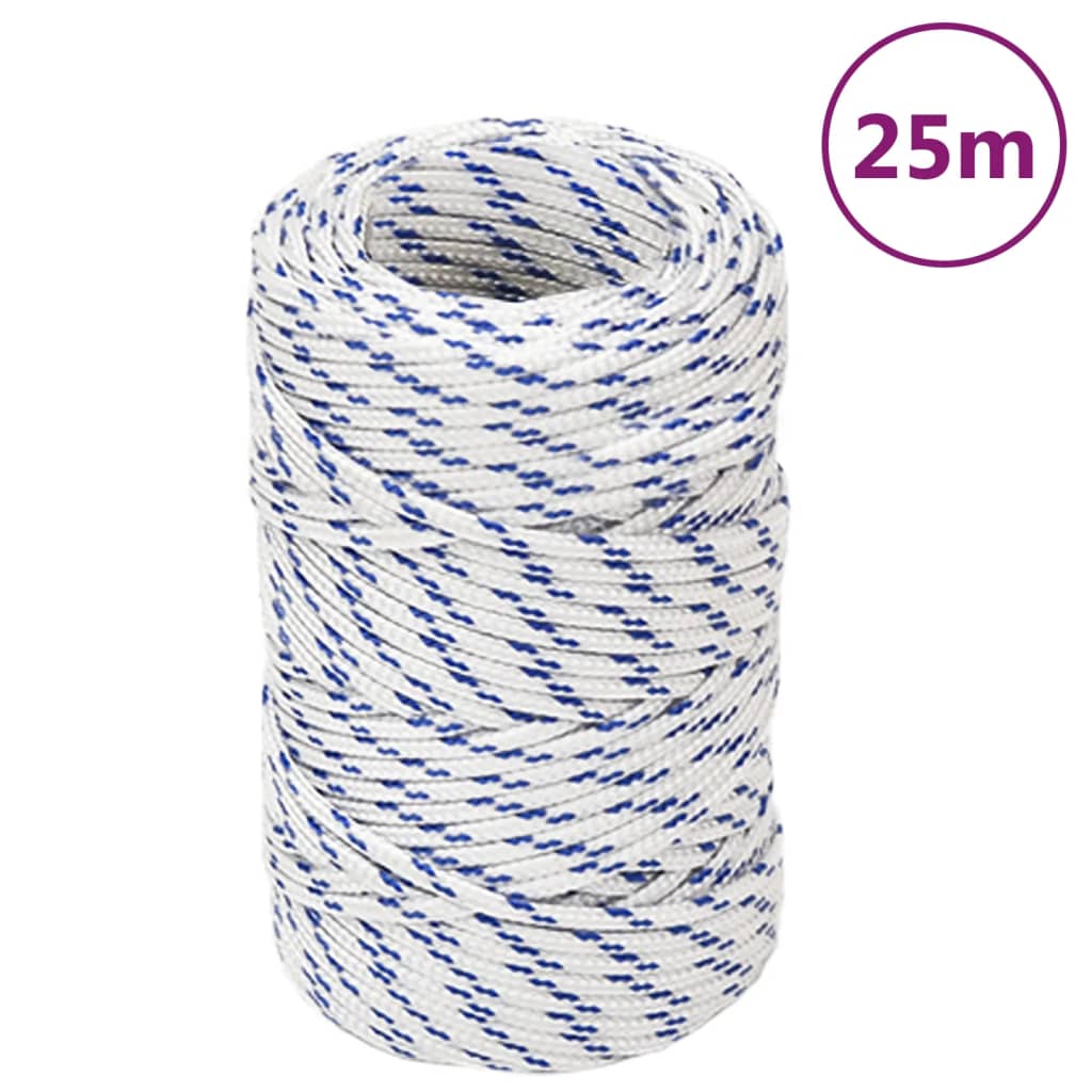 Båtlina vit 2 mm 25 m polypropylen