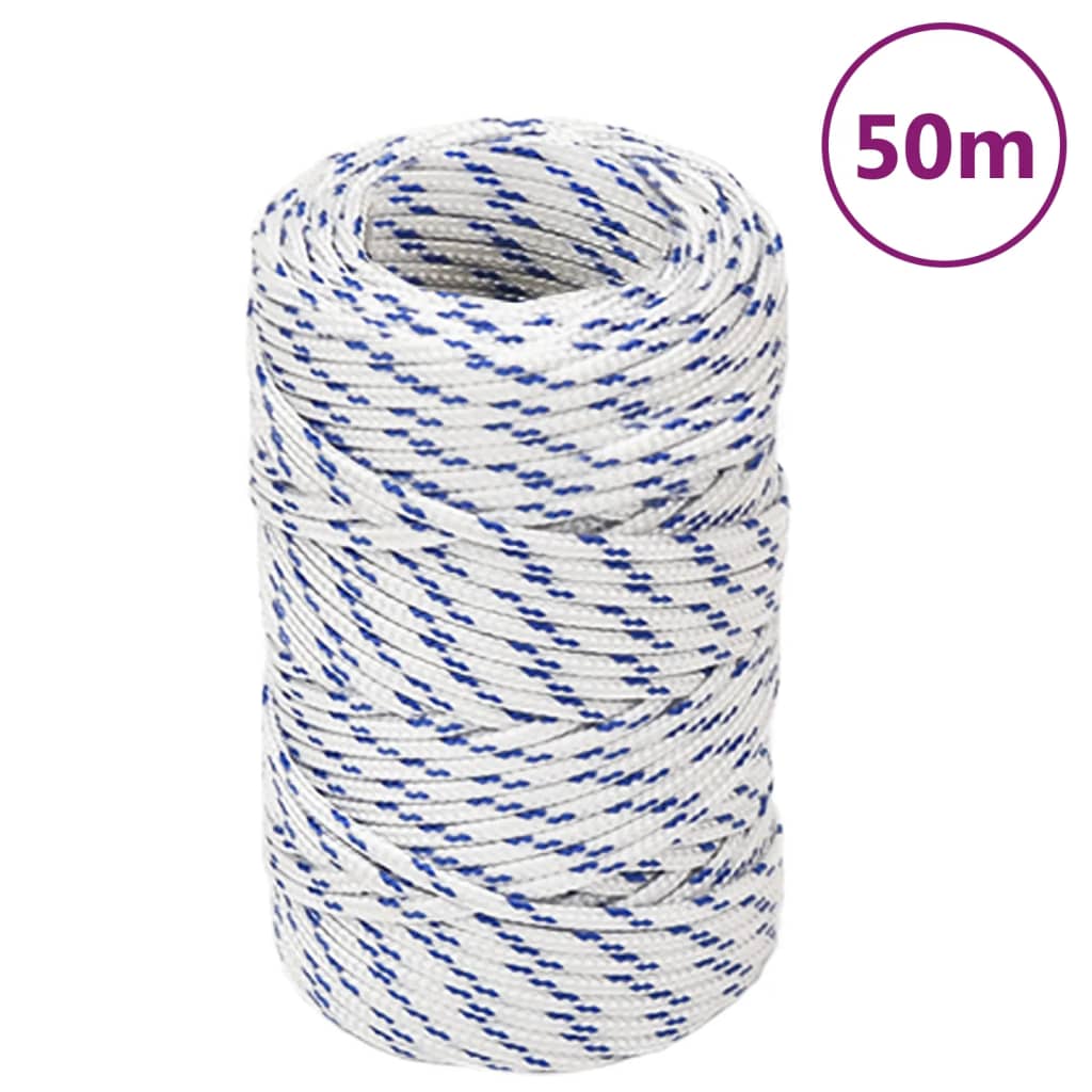 Båtlina vit 2 mm 50 m polypropylen