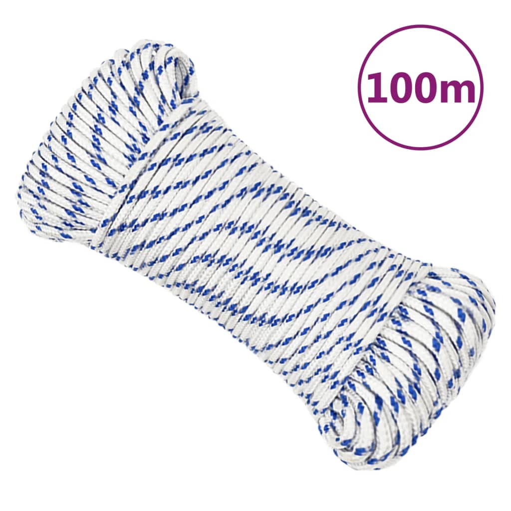 Båtlina vit 3 mm 100 m polypropylen