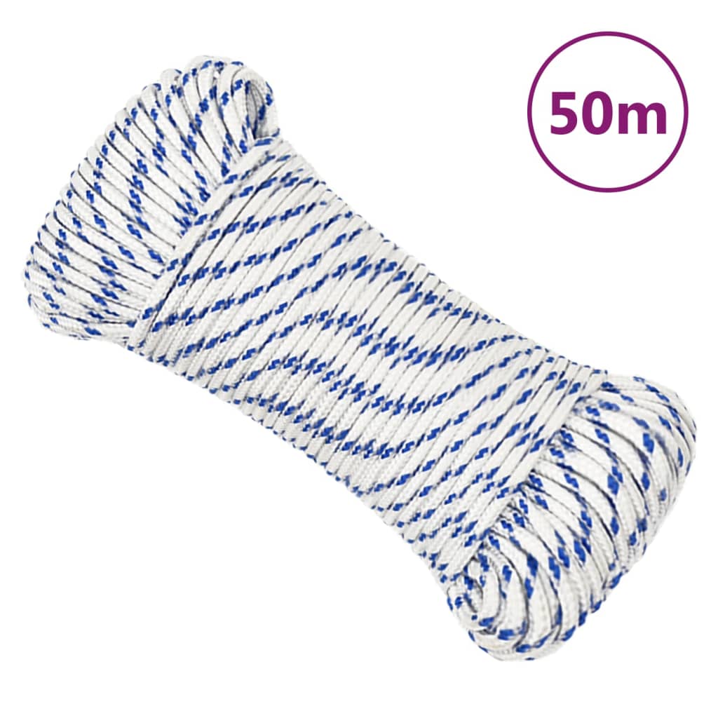Båtlina vit 5 mm 50 m polypropylen