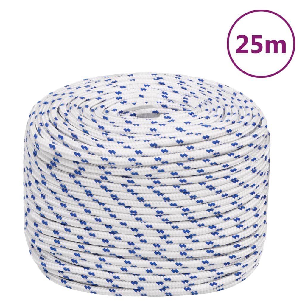 Båtlina vit 6 mm 25 m polypropylen