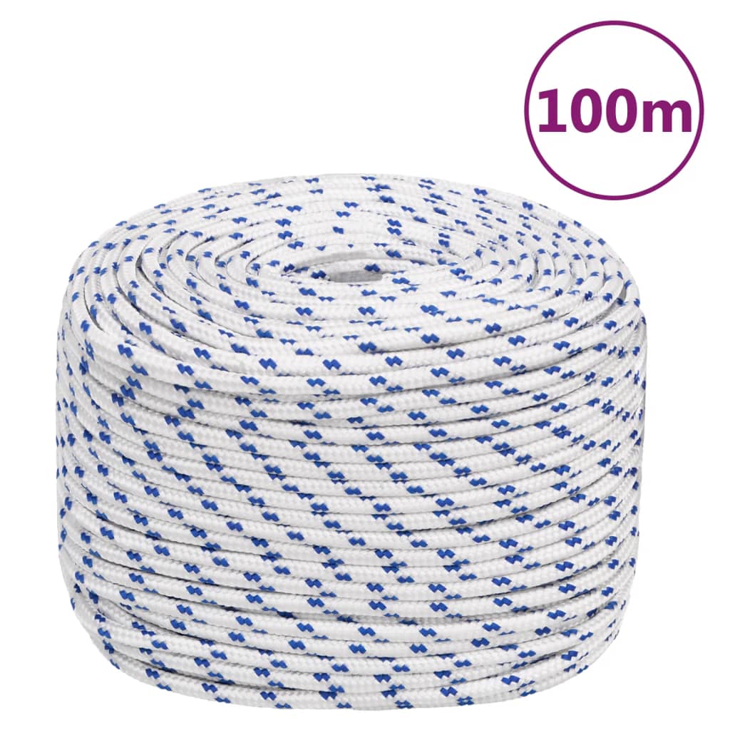 Båtlina vit 10 mm 100 m polypropylen