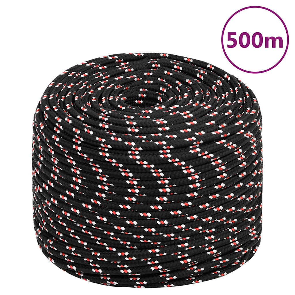 Båtlina svart 10 mm 500 m polypropen