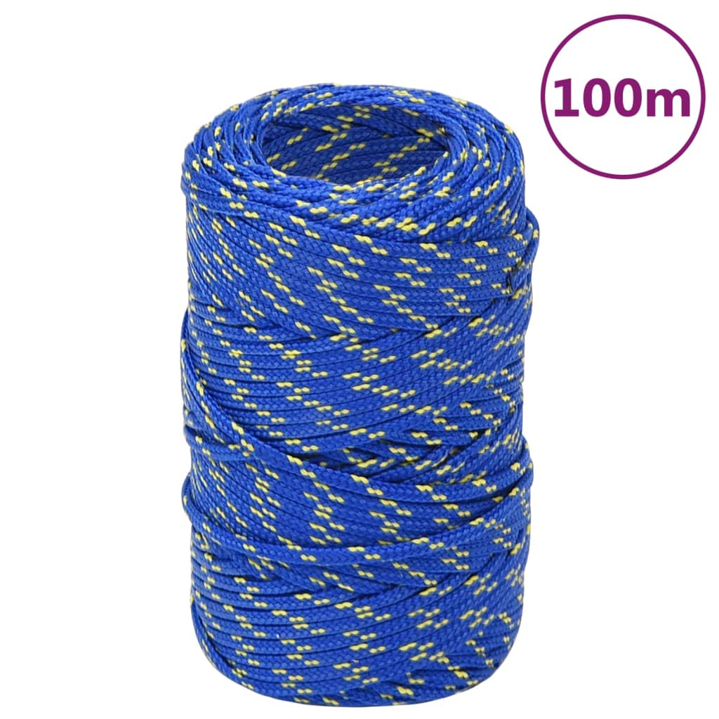 Båtlina blå 2 mm 100 m polypropen