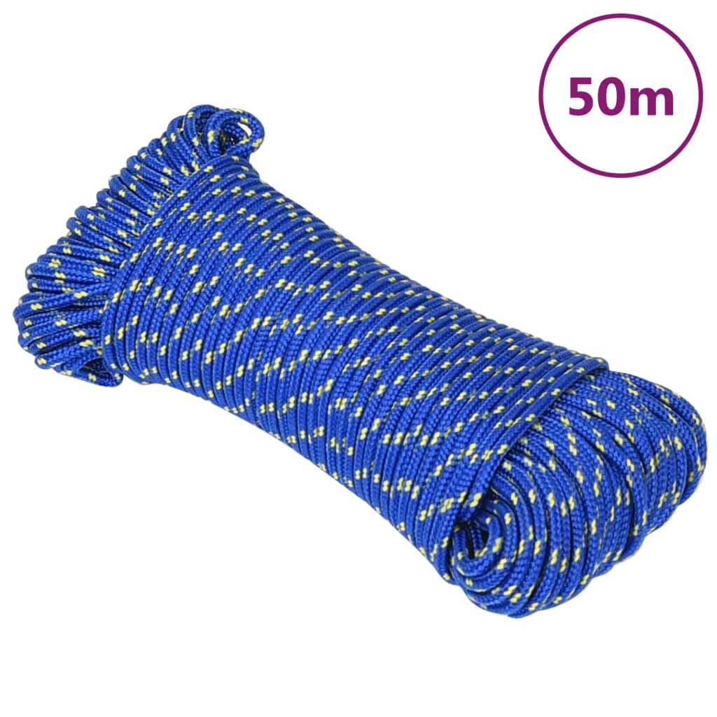 Båtlina blå 5 mm 50 m polypropen