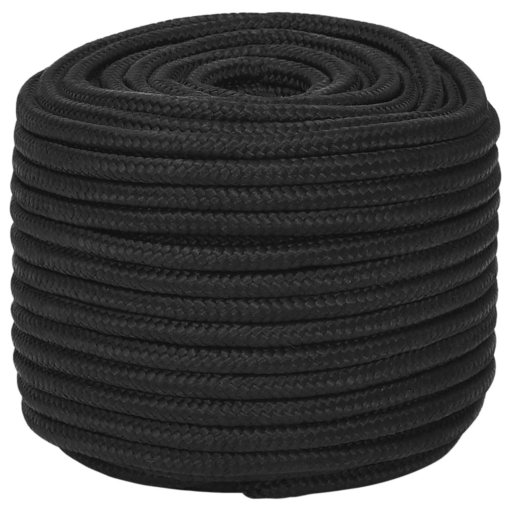 Båtlina helsvart 12 mm 100 m polypropylen
