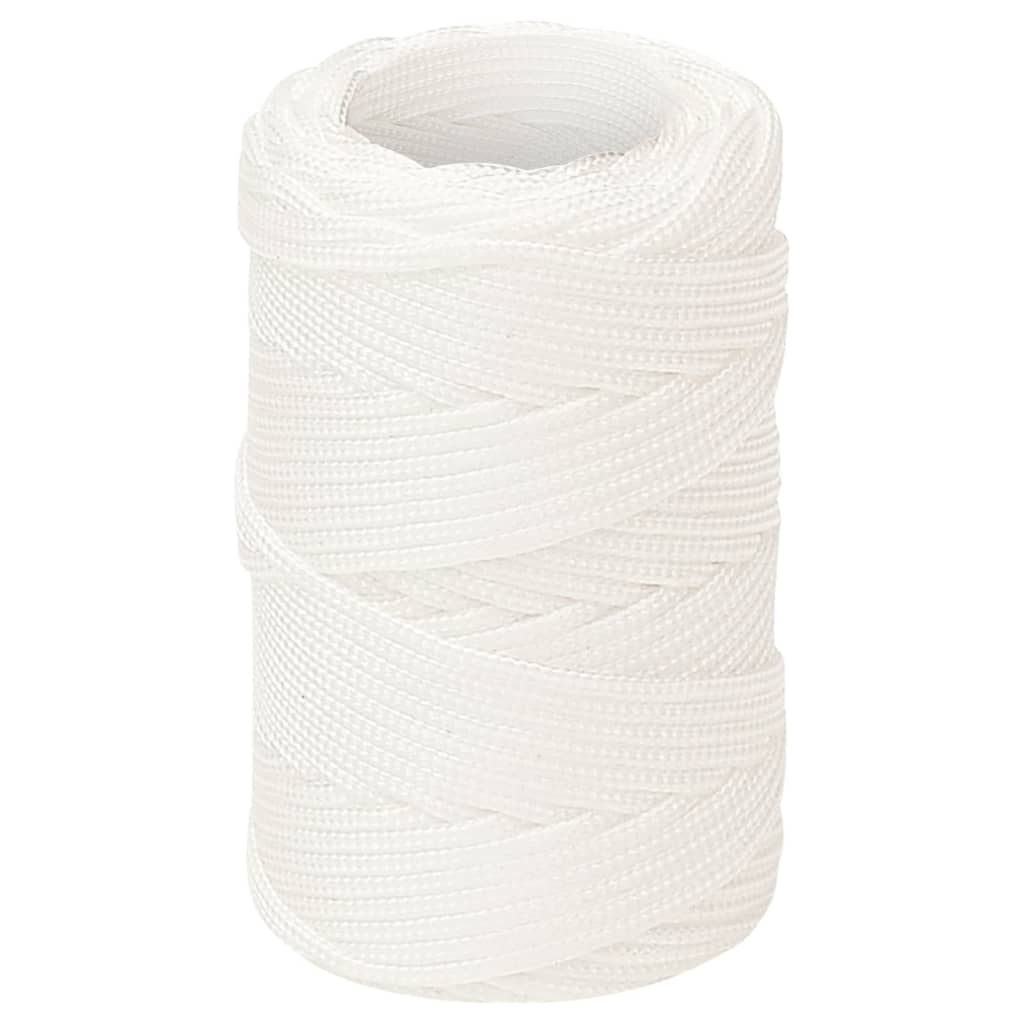 Båtlina helvit 2 mm 25 m polypropylen