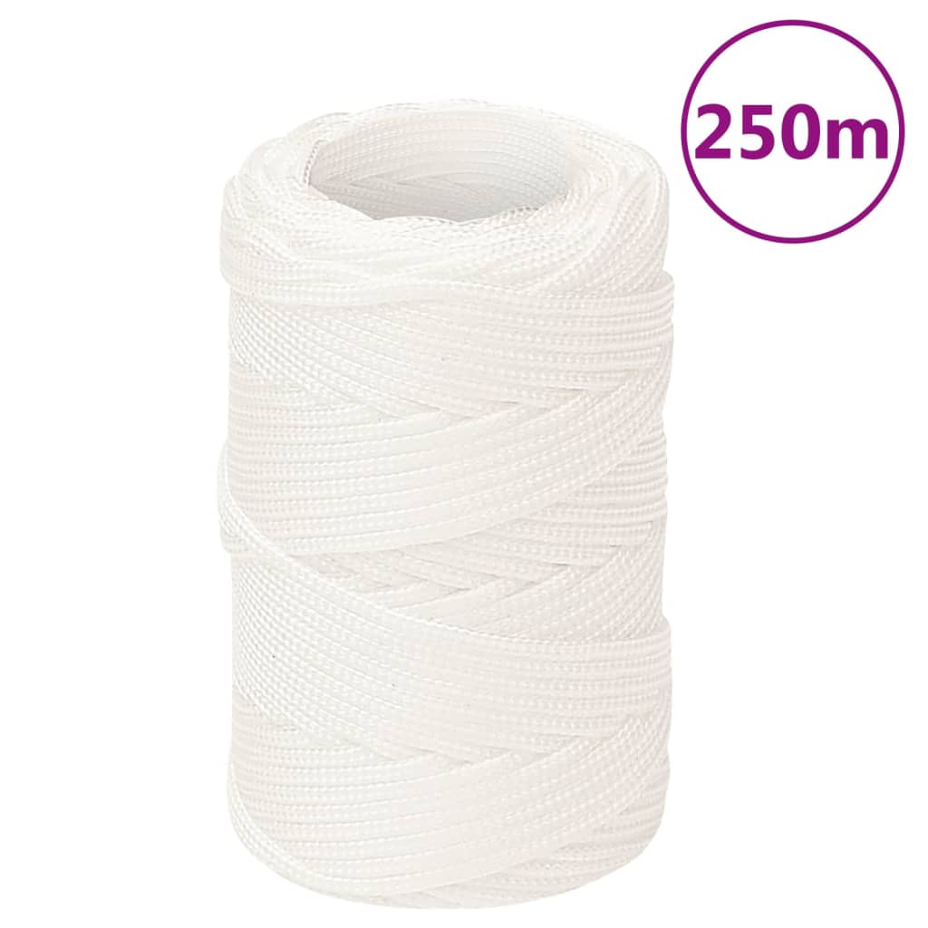 Båtlina helvit 2 mm 250 m polypropylen