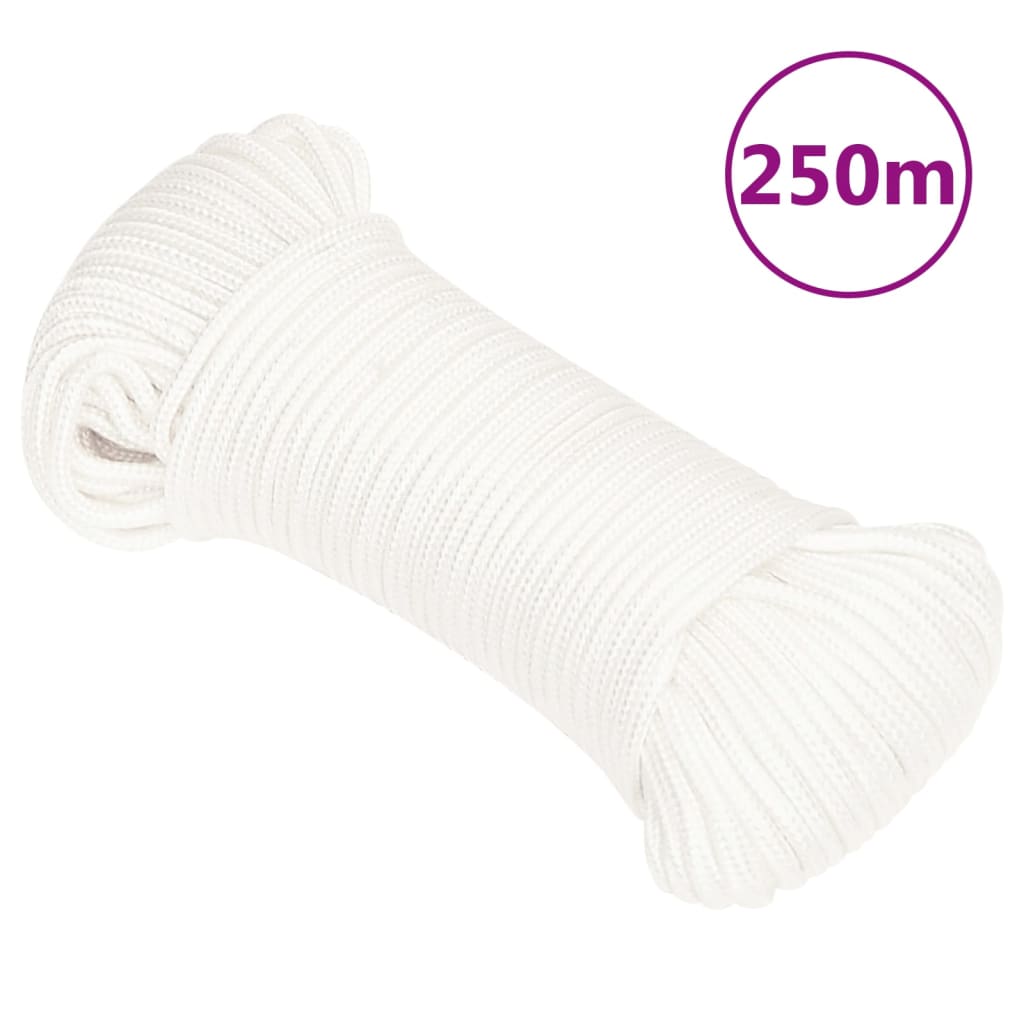 Båtlina helvit 3 mm 250 m polypropylen