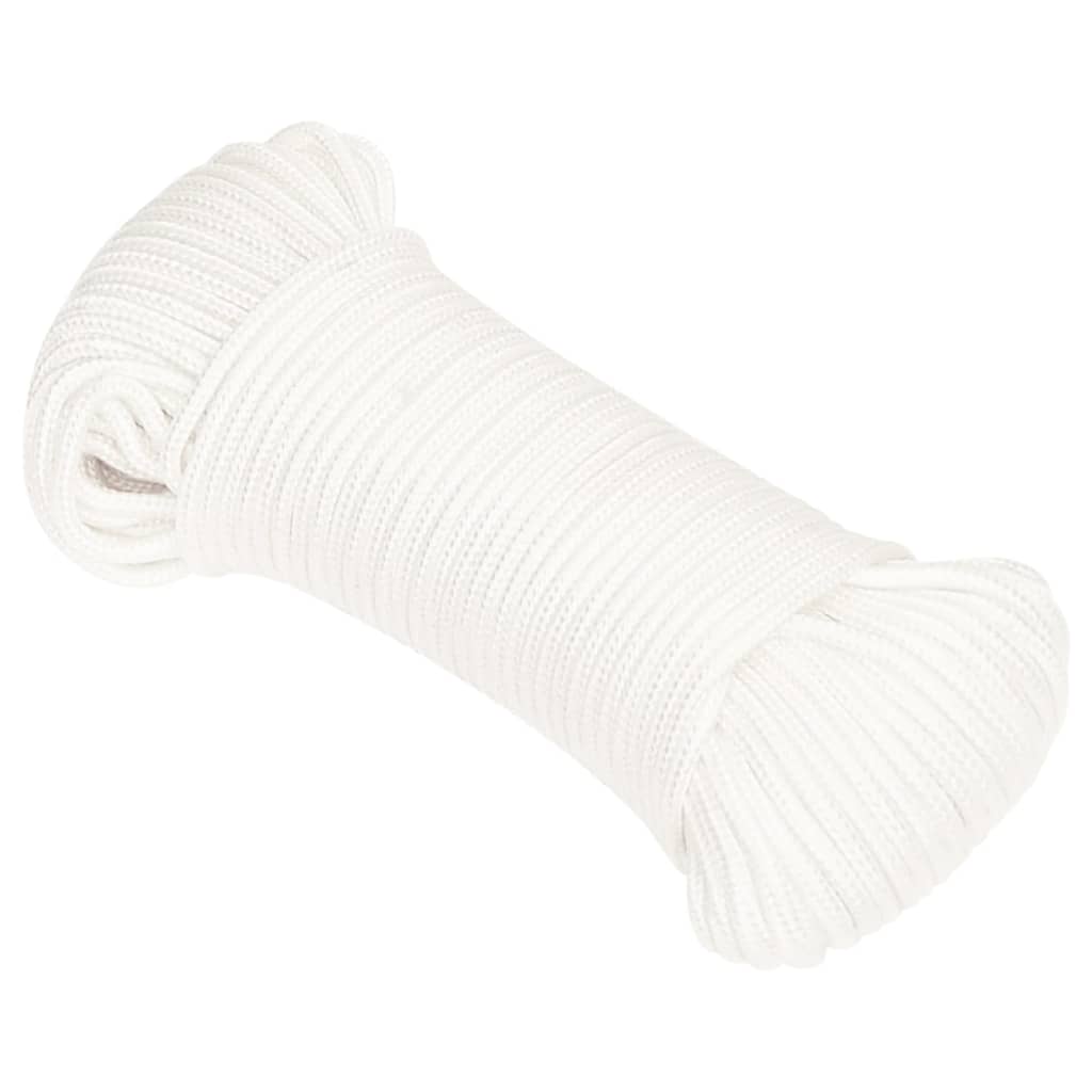 Båtlina helvit 4 mm 500 m polypropylen