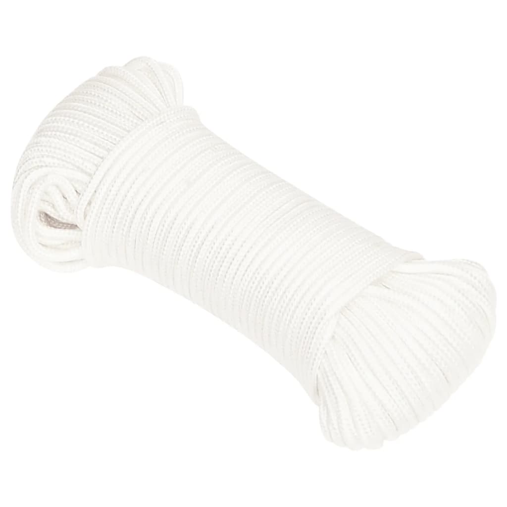 Båtlina helvit 5 mm 100 m polypropylen