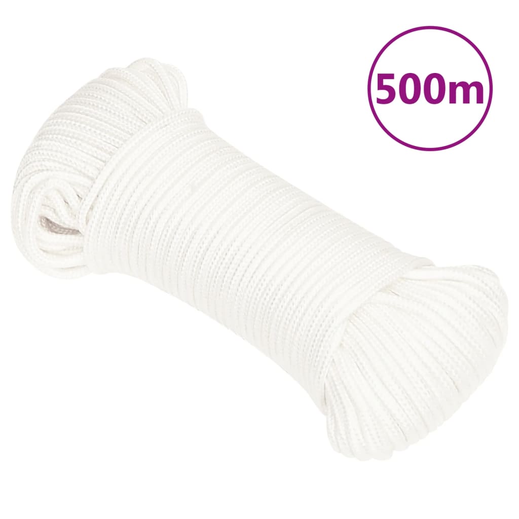 Båtlina helvit 5 mm 500 m polypropylen