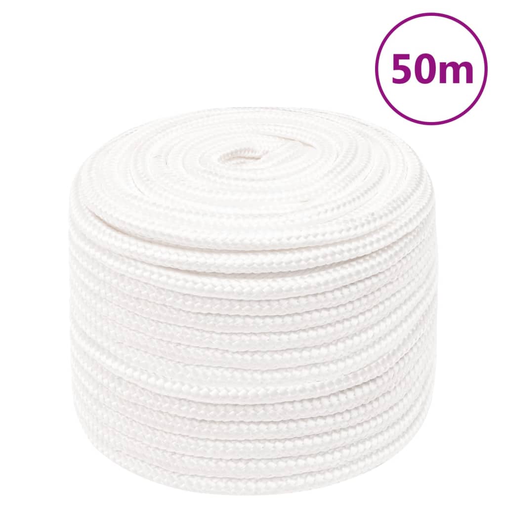 Båtlina helvit 12 mm 50 m polypropylen