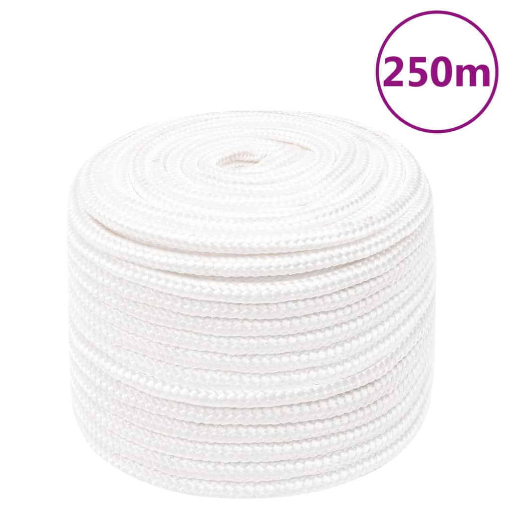 Båtlina helvit 12 mm 250 m polypropylen