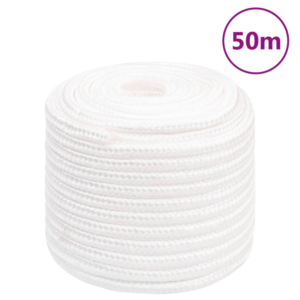 Båtlina helvit 16 mm 50 m polypropylen