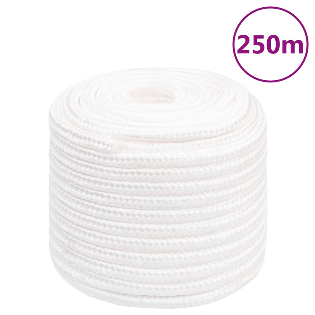 Båtlina helvit 16 mm 250 m polypropylen