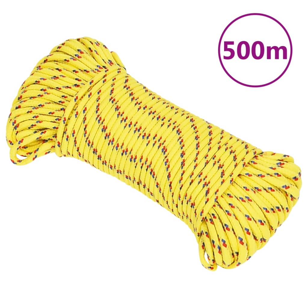 Båtlina gul 3 mm 500 m polypropen