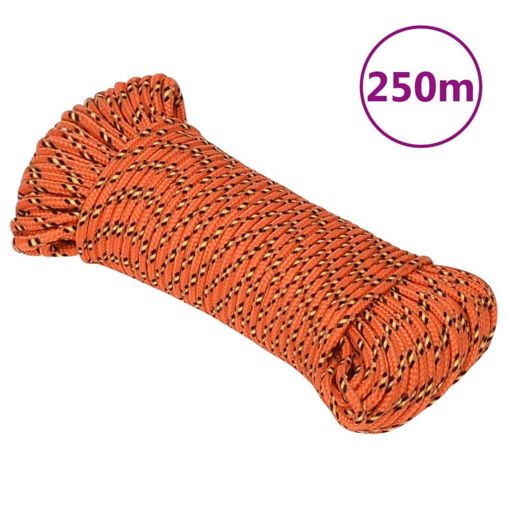 Båtlina orange 3 mm 250 m polypropylen