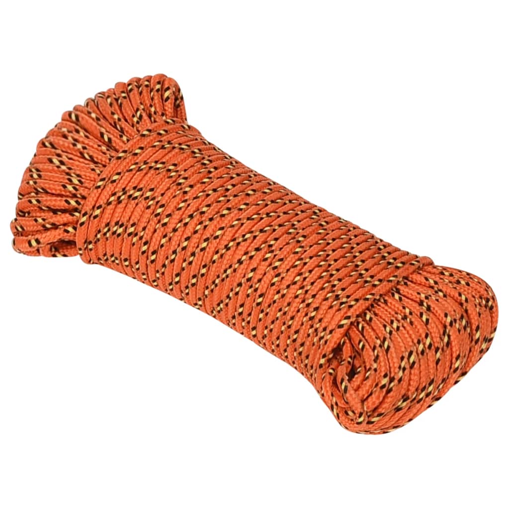 Båtlina orange 4 mm 50 m polypropen