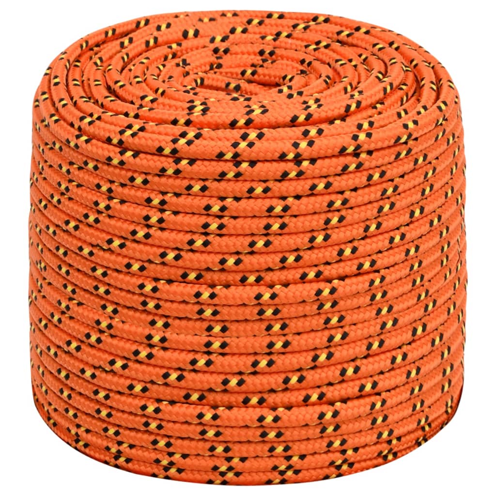 Båtlina orange 6 mm 100 m polypropylen