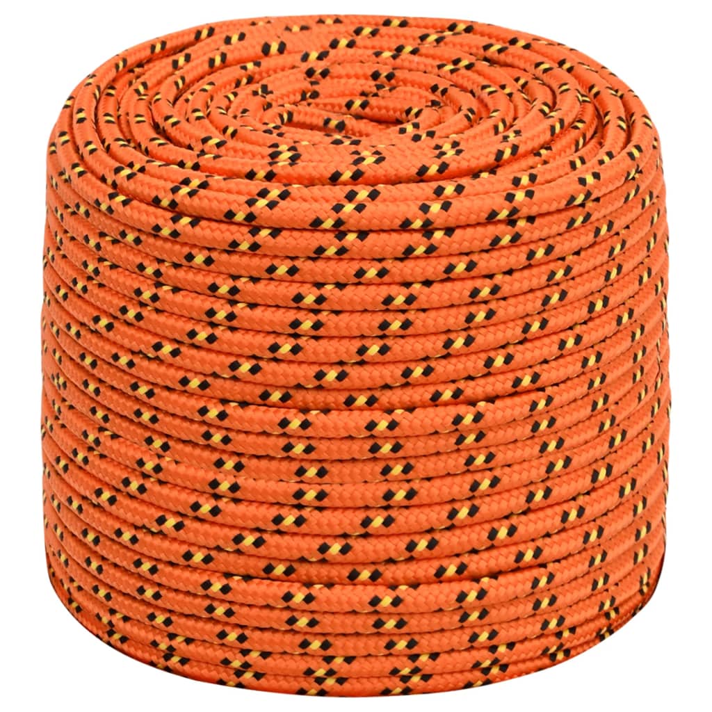 Båtlina orange 8 mm 100 m polypropylen
